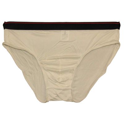 100% Silk Knit Mens Wide Waistband Briefs Men's[USXL,White]