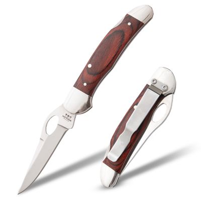 BEAR & SON Cowhand Lockback Lightweight Rosewood Folding Pocket Knife 3.75 Clip Point 440 Stainless Steel Blade Durable EDC Outdoor Hunting Camping Fishing Knife Classic Everyday Carry Tool