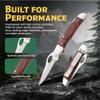 BEAR & SON Cowhand Lockback Lightweight Rosewood Folding Pocket Knife 3.75 Clip Point 440 Stainless Steel Blade Durable EDC Outdoor Hunting Camping Fishing Knife Classic Everyday Carry Tool view 3