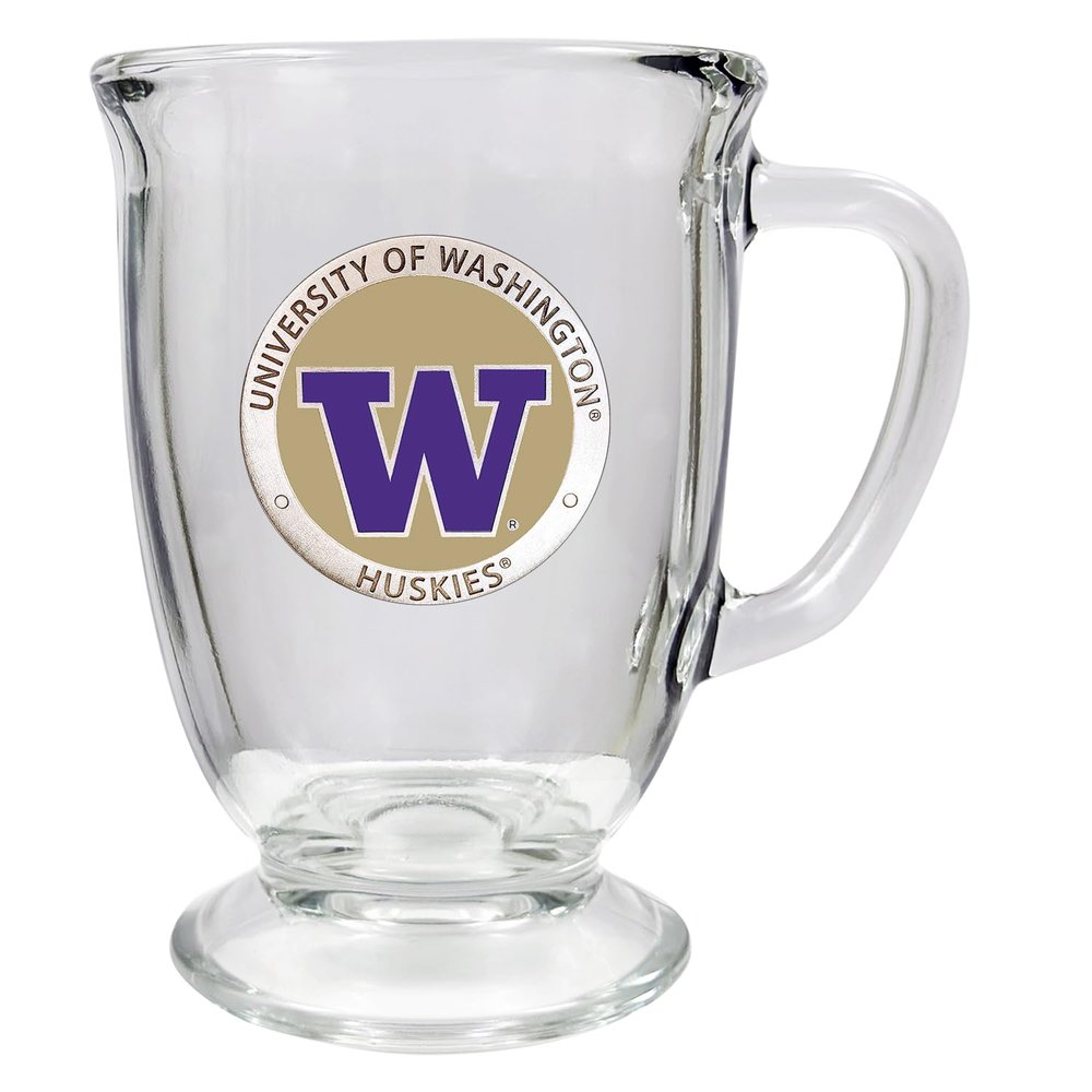 Heritage Pewter Washington Huskies 15 Ounce Coffee Mug | Mug for Coffee, Beverages | Intricately Crafted Metal Pewter Alma Mater Inlay