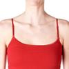 Plain Long Spaghetti Strap Tank Top Camis Basic Camisole Cotton, Red, Size Medium view 4