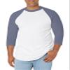 Soffe Classic Baseball Jersey, White/Gun Metal, Small view 1