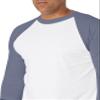 Soffe Classic Baseball Jersey, White/Gun Metal, Small view 3