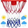 LAO XUE 2025 Upgraded Thickening Heavy Duty Basketball Net, Rainproof Sunscreen for All-Weather 21inches (6.88 Ounce) Standard Thick Nets,12 Loops for Indoor and Outdoor Replacement Net view 1