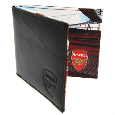 Arsenal F.C. Embossed Leather Wallet Panoramic 801- Leather Wallet- Embossed Crest- Panoramic Stadium Picture Inside- Multiple Card Slots- Approx 11Cm X 9Cm- In A Gift Box- Official Licensed Product