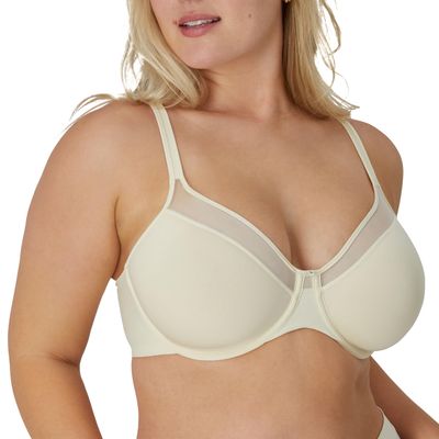 Bali Women's One Smooth U Ultra Illusion Neckline Underwire Bra, Light Beige, 38B
