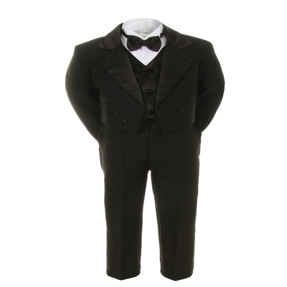 Unotux Boys Suits Black Bow Tie Vest Sets Tail Tuxedos Baby Toddlers Kids Teens (2T)