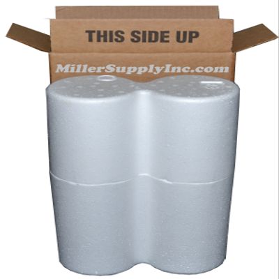 2 Bottle Styrofoam Wine Shipping Cooler - COOL-02