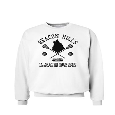 TOOLOUD Beacon Hills Lacrosse Wolf Sweatshirt - White - 2XL