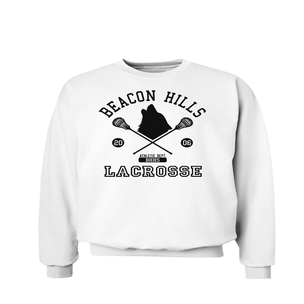 TOOLOUD Beacon Hills Lacrosse Wolf Sweatshirt - White - 2XL