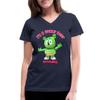 Spreadshirt Gummibr I'm A Gummy Bear Official Merch Women's V-Neck T-Shirt, XL, Navy view 1