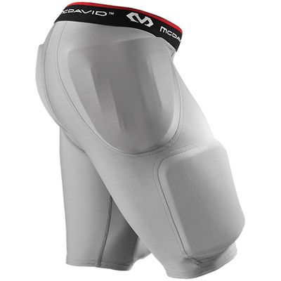 McDavid Rival Integrated Girdle with Hard-Shell Thigh Guards, Gray, 3X-Large