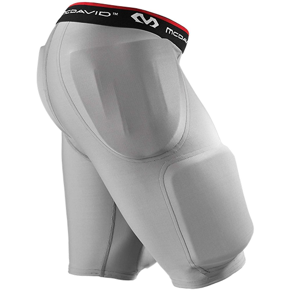 McDavid Rival Integrated Girdle with Hard-Shell Thigh Guards, Gray, 3X-Large