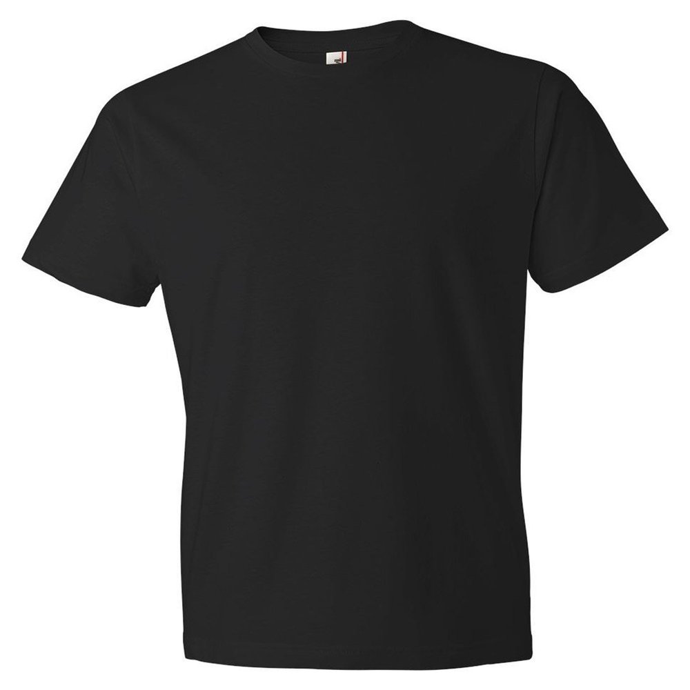 Anvil Men's Fashion-Fit Short Sleeve T-Shirt, Black, X-Large (Pack of 5)