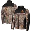 Dunbrooke Men's Realtree Camo/Black Cleveland Browns Circle Hunter Softshell Full-Zip Jacket view 1