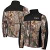 Dunbrooke Men's Realtree Camo/Black New England Patriots Circle Hunter Softshell Full-Zip Jacket view 1