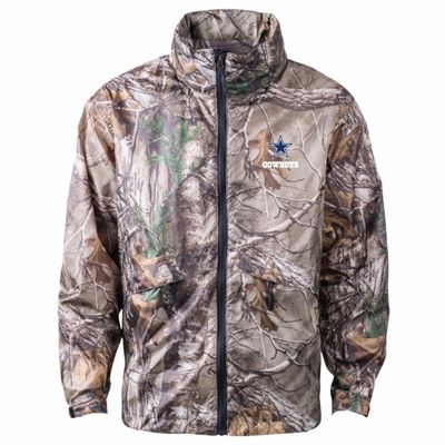 Dunbrooke NFL Dallas cowboys Sportsman Windbreaker Jacket, Real Tree Camouflage, Large
