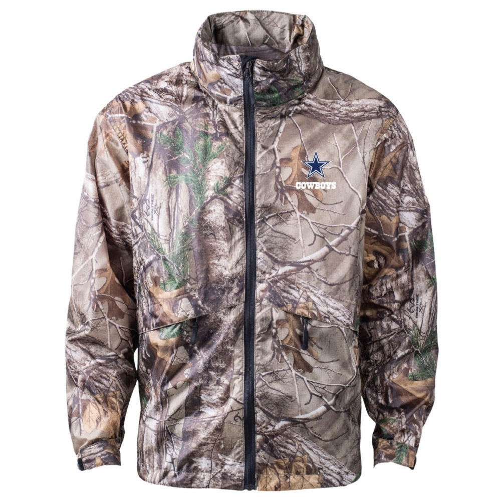 Dunbrooke NFL Dallas Cowboys Sportsman Windbreaker Jacket, Real Tree Camouflage, 2X
