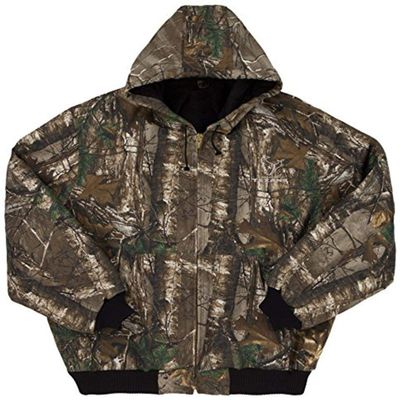 Dunbrooke NFL Tennessee Titans The Camo Canvas Quilt Lined Hooded Jacket, Real Tree Camouflage, Medium