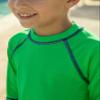 City Threads Rash Guard for Boys SPF 50+ Made in USA, Long Sleeve Swim Shirt with Sun Protection (Elf Green, 3T) view 2