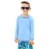 City Threads Boys Rashguard Swim Shirt UPF 50+ Soft Comfortable Durable Sun Protection Made in USA, Bright Light Blue, 4T view 1