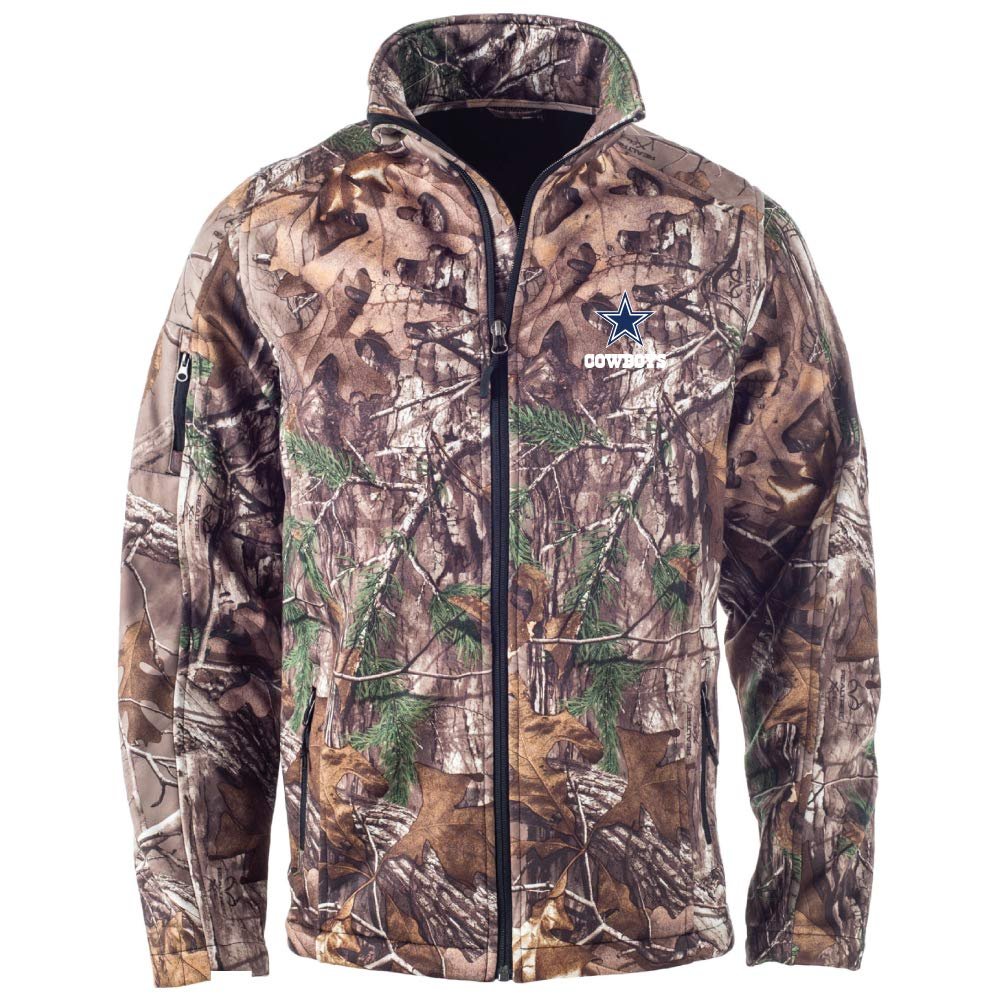 dunbrooke NFL Dallas Cowboys Huntsman Softshell Jacket, Real Tree Camouflage, Large