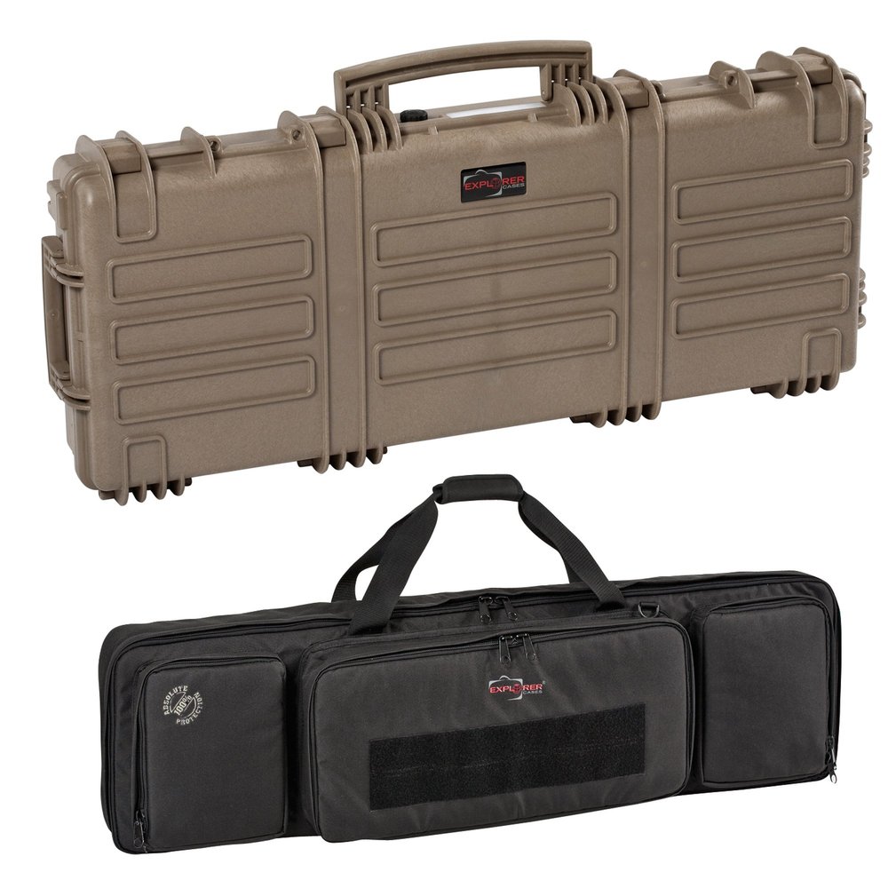 Explorer Cases 11413 Gun Case with Padded Gunbag, Desert Tan, Large