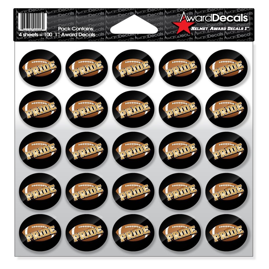 Award Decals Football Helmet Award Decals (1", FPD-4)