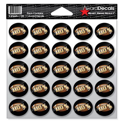 Award Decals Football Helmet Award Decals (1", F110-4)