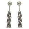 CHRISTIN silver plated crystal clip on earrings view 1