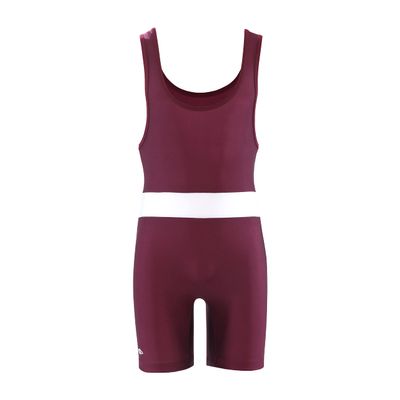 Matman Wrestling | #8525 | State Premium Singlet w/White Panel Elite Wrestlers Choice! (Maroon, X-Large)