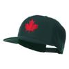 Canada Maple Leaf Embroidered Flat Bill Cap - Spruce OSFM Green view 2