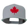 Canada Maple Leaf Embroidered Flat Bill Cap - Silver OSFM view 1