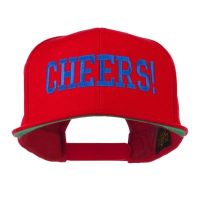 Cheers Embroidered Snapback Cap - Red OSFM