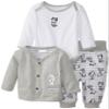 Absorba Baby-Boys Newborn B Puppy Jacket Set, Grey, 3-6 Months view 1