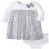 Absorba Baby-Girls Newborn G Black and White Leopard Print Dress with Panty, Printed, 6-9 Months view 1