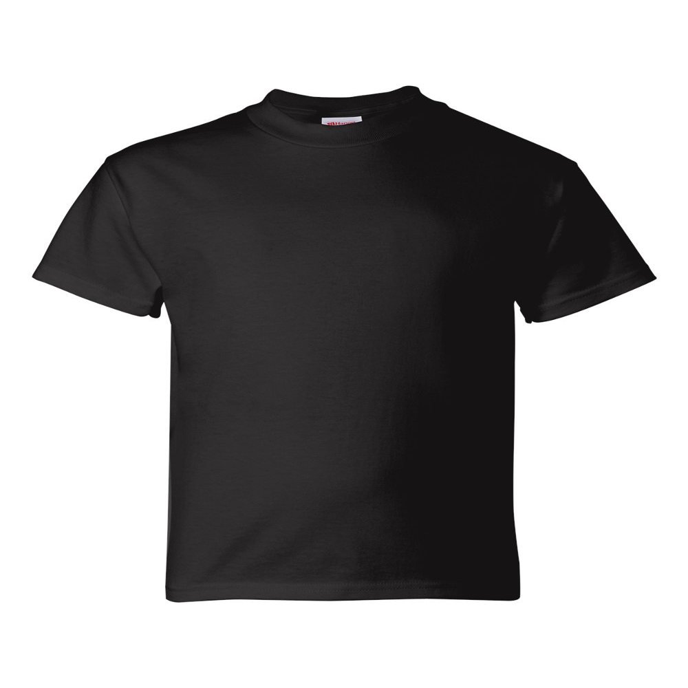 2-Pack Hanes ComfortSoft Youth Short Sleeve Tagless T-Shirt, Black, XS (5)