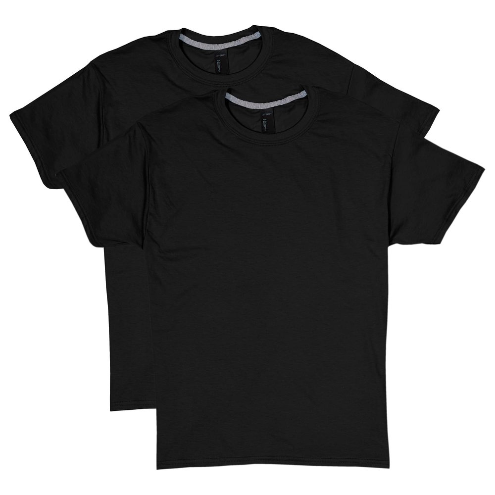 Hanes Men's 2 Pack X-Temp Performance T-Shirt, Black, Small