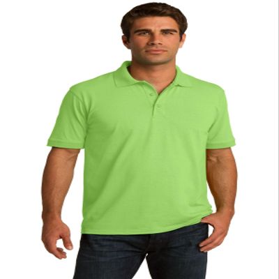 Port & Company 5.5-Ounce Jersey Knit Polo. KP55 Lime