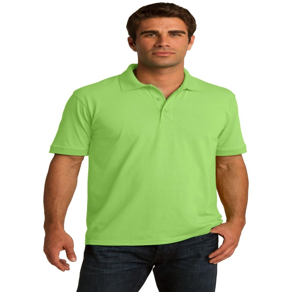 Port & Company 5.5-Ounce Jersey Knit Polo. KP55 Lime