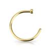 18g Gold Plated Nose Ring Body Jewelry Piercing Hoop 18 Gauge 5/16" view 1