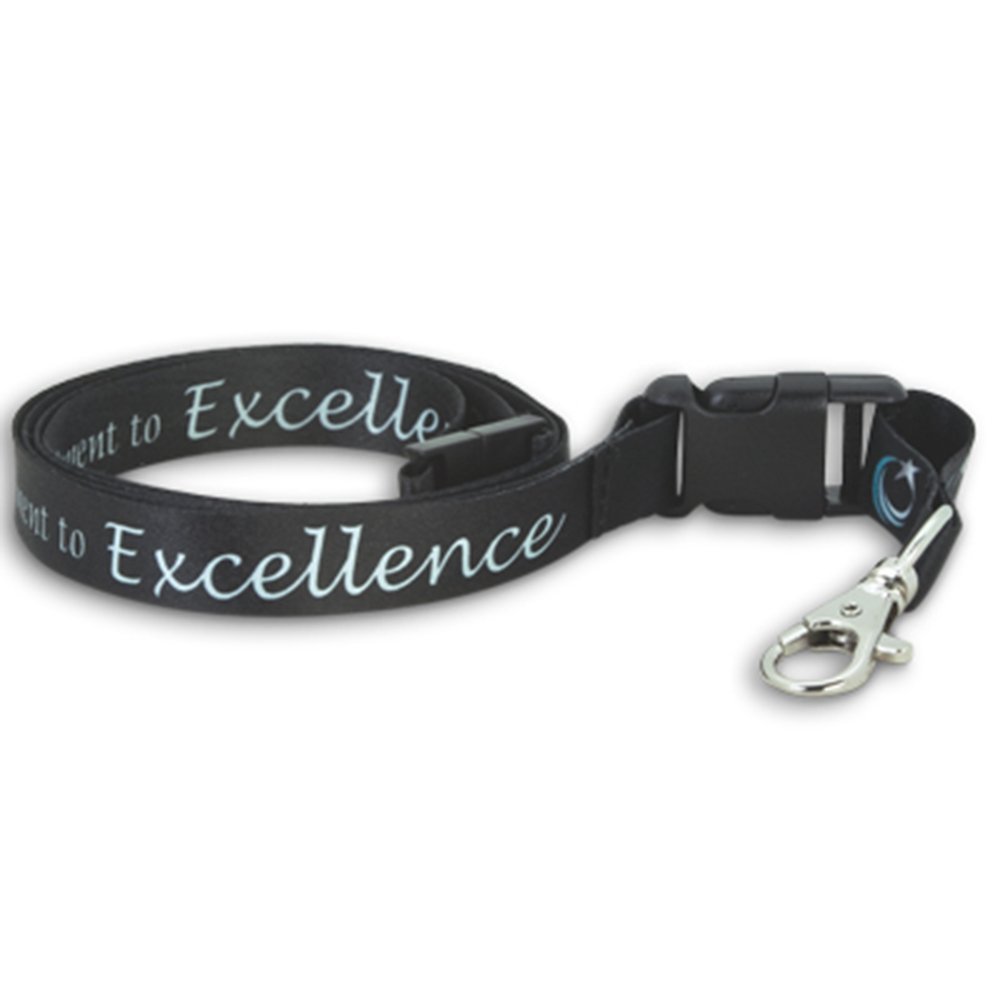 PinMart Full Color Commitment to Excellence Lanyard w/Safety Release - 5 Pack