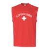 Lifeguard Muscle Tee - Lifeguard Logo,Red,L view 1