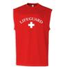Lifeguard Muscle Tee - Lifeguard Logo,Red,XL view 1
