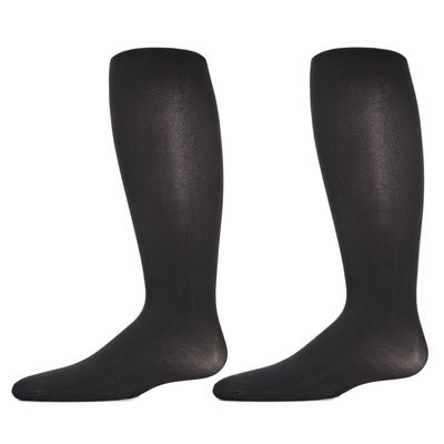 MeMoi Girls' 2 Pair Pack Essentials Nylon Tights Navy 2-4