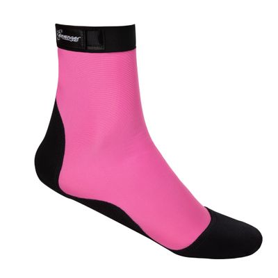 Seavenger High Cut Beach Socks with Grip Sole for Sand, Volleyball, Snorkeling, Diving, Wading (Pink, X-Small)