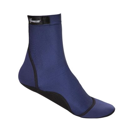 Seavenger High Cut Beach Socks with Grip Sole for Sand, Volleyball, Snorkeling, Diving, Wading (Dark Blue, X-Large)