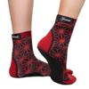 Seavenger High Cut Beach Socks with Grip Sole for Sand, Volleyball, Snorkeling, Diving, Wading (Maroon Burst, 3X-Large) view 4