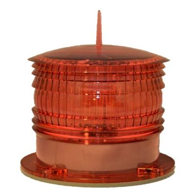 S16LF RED 3NM IP67 SOLAR FLASHING LED Marina Dock Barge Boat Safety Beacon Light