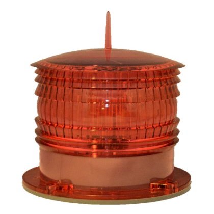 S16LF RED 3NM IP67 SOLAR FLASHING LED Marina Dock Barge Boat Safety Beacon Light